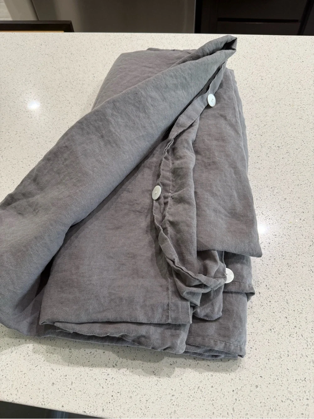 CULTIVER Duvet Soft Gray - Neutral Slate Bedding Size Queen